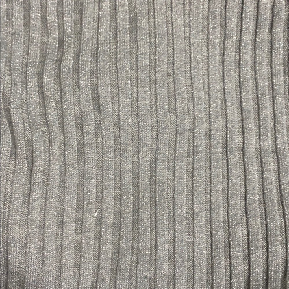 COURT AND ROWE Metallic Mock Neck Ribbed Sweater - Picture 6 of 8